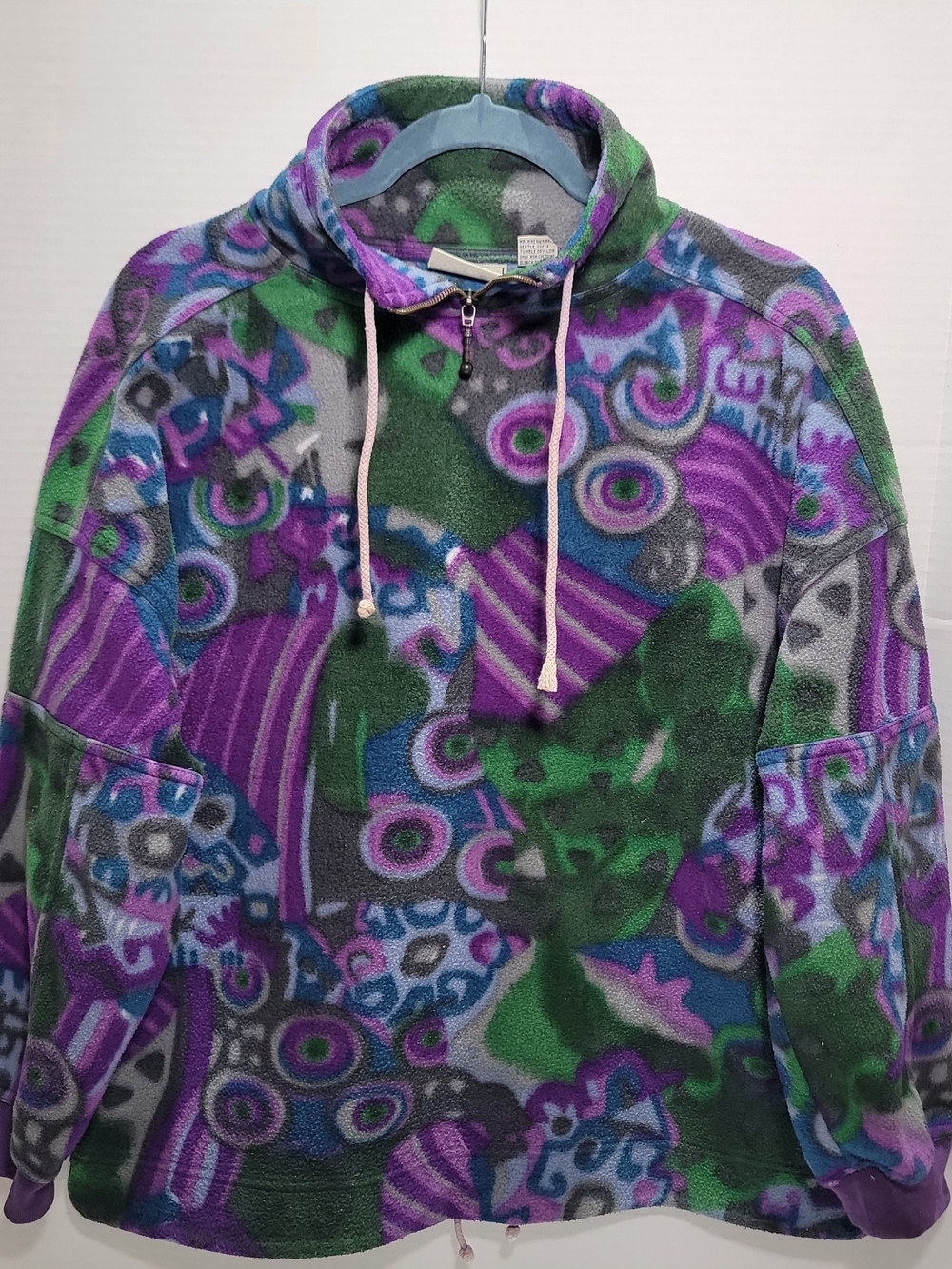 Arizona Jean Company Multicolor Abstract Fleece Pullover Hoodie